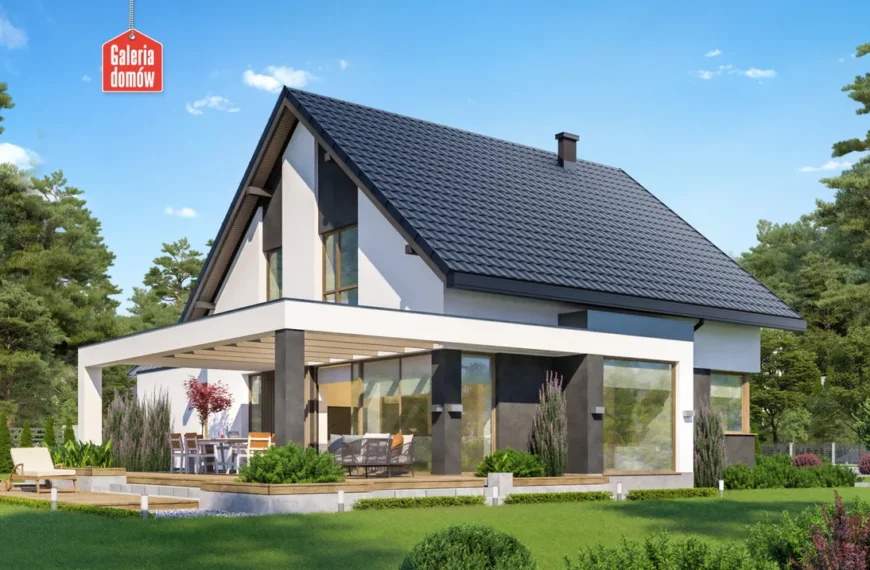 Taras w stylowej aranżacji. Nowoczesne projekty domów z pergolą.